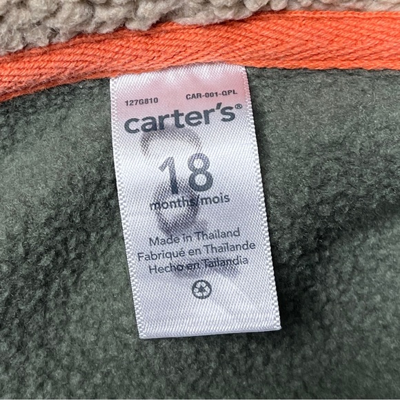 Carter’s ( Part T-Rex ) Kids Zip Up Sweater Size 18 months - Picture 7 of 9
